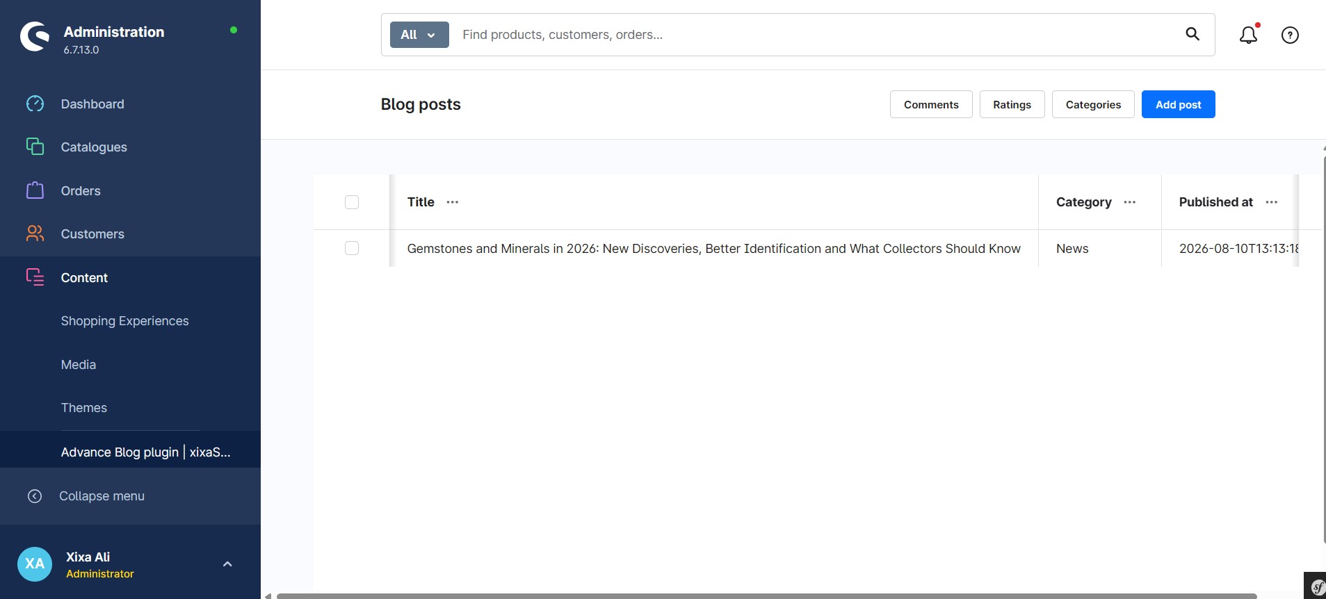 Advanced Blog Shopware 6 | xixaSoft