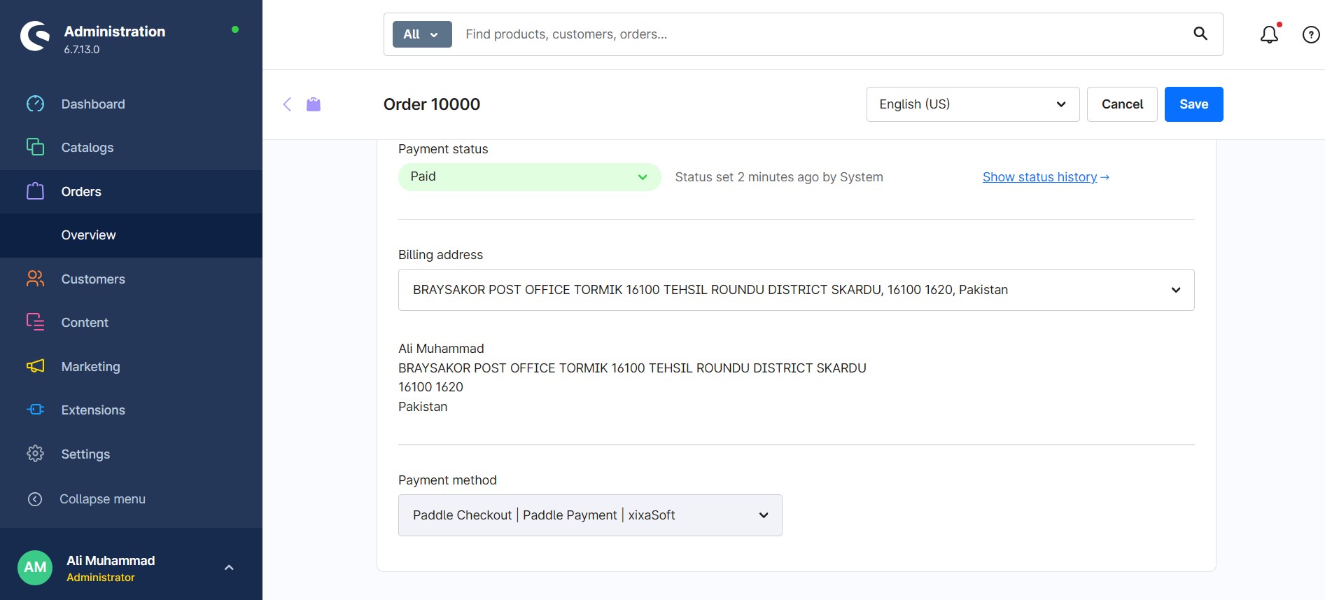 Paddle Payment Shopware 6 | xixaSoft